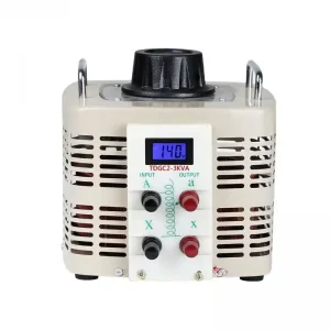 LCD Single-Phase Transformer | Manual Voltage Regulator | 0-300V Output, 220V Input