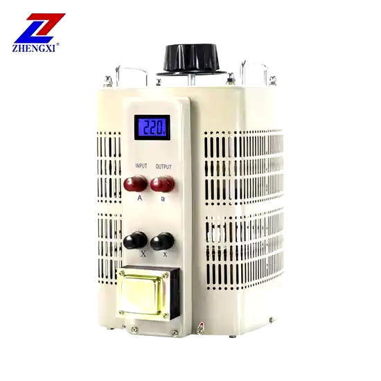 Voltage Regulator Transformer Autocoupling Manual Adjustment AC 0.5-30kVA Customized with LCD Digital Display